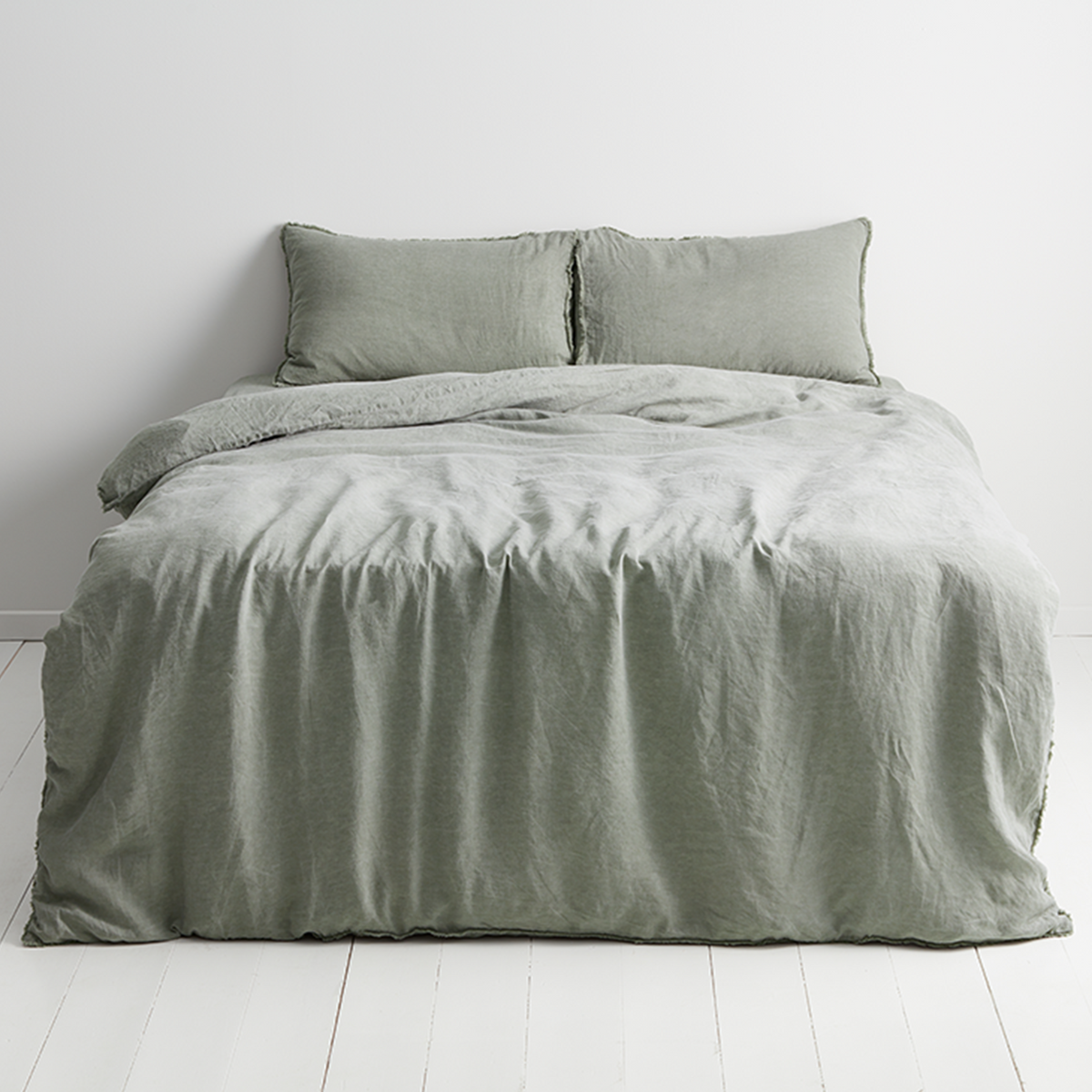 Linen Quilt Cover Set Eucalyptus