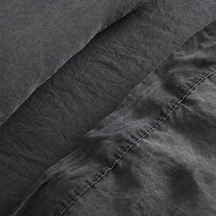 Linen Sheet Set Asphalt