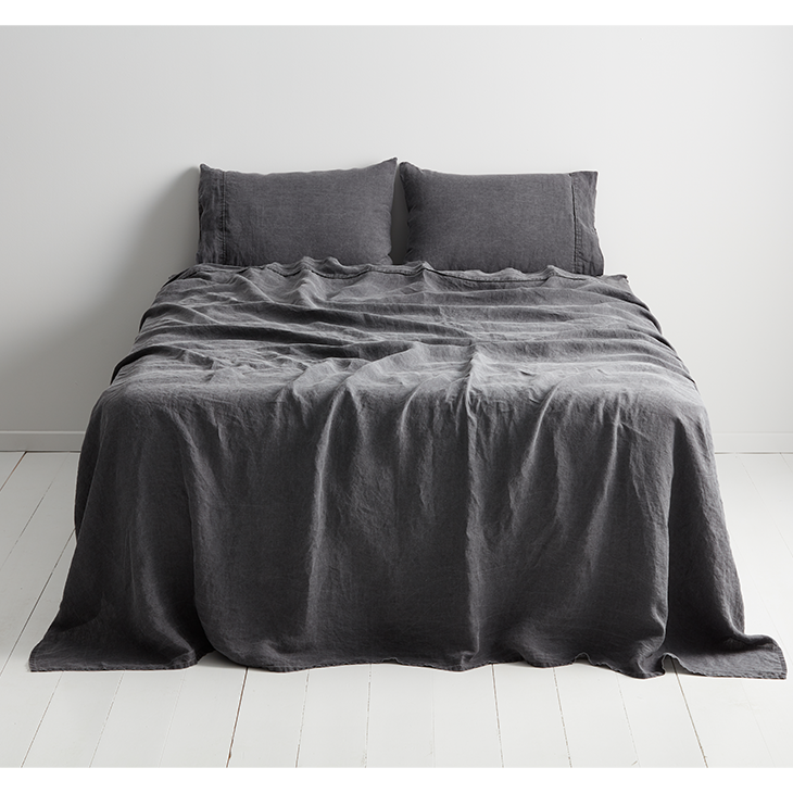 Linen Sheet Set Asphalt