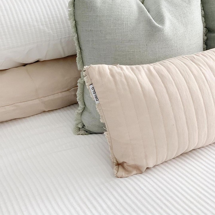 Linen Quilted Boulster Cushion